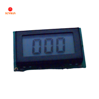 Module LCD 7 segments à 3 chiffres SMS0301C3, série 3 fils, 2,7-5,5 V, semi-transflectif positif pour instruments de mesure de pH