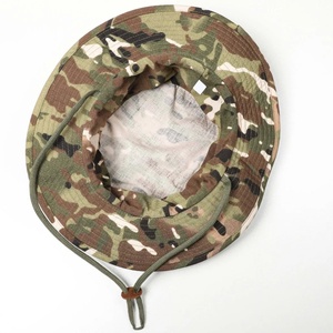 Hot Sale <b>Flat</b> Top Outdoor Camouflage Cartoon Sunshade <b>Cap</b> Men Women Training Boonie Hats Custom Embroidery Logo Four Seasons - Product Image 4
