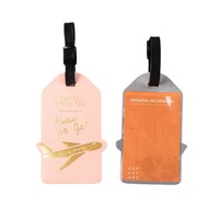 Vente en gros de cartes de visite étiquettes à bagages valise pour hommes et femmes cartes d'embarquement motif de lettres en PVC écologique