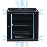 Armoire de serveur de luxe épaissie 19 pouces 12U 600*600*450mm, montable au sol ou au mur, en acier SPCC, pour centre de données et réseau
