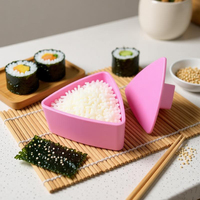 Grand moule japonais triangulaire pour onigiri, kit de formage de boulettes de riz mille-feuille, gadget DIY pour l'emballage de sushi au nori
