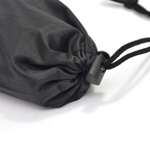 Sac de rangement pour piquets d'extérieur, 21x13cm, en tissu Oxford, avec cordon de serrage, organisateur d'accessoires de voyage portable, noir - Product Image 2