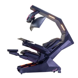 เก้าอี้ทำงาน IW-R1 PRO ปรับเอนได้แบบไร้แรงโน้มถ่วง รุ่น GIMI Gaming COCKPIT รองรับจอภาพสามจอ พร้อมขาตั้งปรับเอียงสำหรับ VR Imperator - Product Image 3