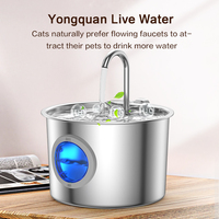 TY09 2,2L USB-Betriebener 304 Edelstahl Katzen-Trinkbrunnen mit Wasserstandsanzeige, Leise Pumpe, OEM Großhandel