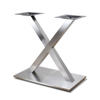 Table moderne en acier de forme X personnalisée de haute qualité à vendre
