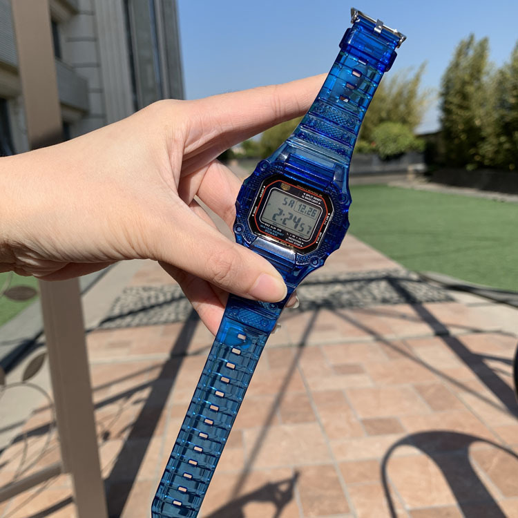 Jelly blue silver buckle