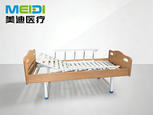 Cama de Hospital de un Solo Manivela con Tablero de MDF y Ruedas - Product Image 6