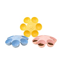 Nouveau Bol d'alimentation multifonctionnel en forme de fleur pour animaux de compagnie, pour plusieurs animaux, gamelle alimentaire pour animaux