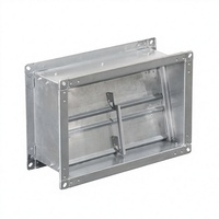 Clapet anti-retour carré multi-lames en acier galvanisé pour ventilation de conduits CVC