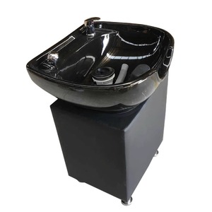 Lavabo vertical en céramique pour <span class=keywords><strong>salon</strong></span> de coiffure, <span class=keywords><strong>salon</strong></span> de barbier, colonne de lavage à poser, <span class=keywords><strong>design</strong></span> moderne et simple - Product Image 2