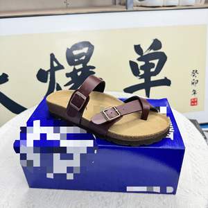 Sandales Birkenstockes en cuir à semelle en liège, nouvelle collection <span class=keywords><strong>homme</strong></span> et femme, tendance, sabots en cuir, mules personnalisées, vente chaude - Product Image 6