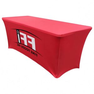 Traditional Style <b>Portable</b> <b>Table</b> Cloth 6ft Fitted <b>Table</b> Covers for Events Custom Print Durable Thick Fabric Promotion Fast - Product Image 1