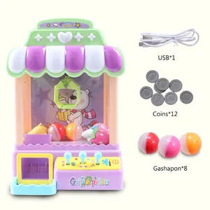 Münz betriebenes Arcade-Spiel Plastik clip Catcher Toys Mini Grabber Crane Claw Machine mit Gashapon für Kinder