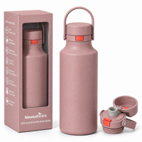 Bouteille d'eau promotionnelle personnalisée avec logo, 750 ml, avec bouchon double ouverture, en acier inoxydable 18/8, vente en gros, bouteille isotherme en vrac