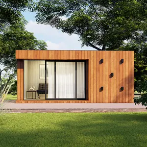 Недорогая Изолированная комнатная плоская упаковка для уличных деревянных глотков, модульный сборный домашний небольшой садовый офисный сборный набор крошечных домиков