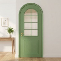 Portes intérieures insonorisées en bois cintrées de style français DEMEA, idéales pour appartements et villas.