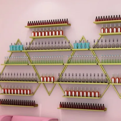 Verschiedene Farben und verschiedene Formen Nail Shop Beauty Shop Hochwertige Diamant formen Nagellack Display Rack