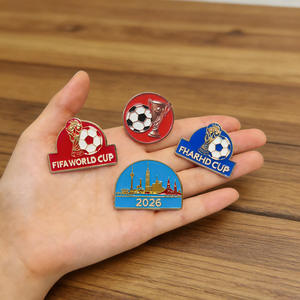 Badge Métallique Thème Coupe du Monde <span class=keywords><strong>FIFA</strong></span> 2026 – Design Créatif, Série Commémorative Polyvalente, Accessoire Broche de Collection - Product Image 3
