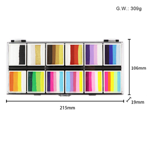GP <span class=keywords><strong>Peinture</strong></span> pour le visage à <span class=keywords><strong>base</strong></span> d'eau personnalisée Eyeliner professionnel & Rainbow Split Cake Caractéristiques de la technologie activée par l'eau - Product Image 2
