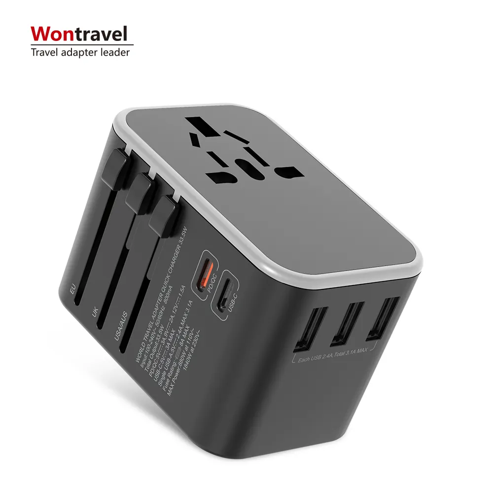 Wontravel new arrival 33.5W PD double Type-C output quick charger portable usb universal charger