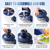Automatische slimme fruitenschilmachine, mini elektrische knoflookpeller voor druiven, kerstomaatjes, abrikozen, essentieel voor thuiskeuken