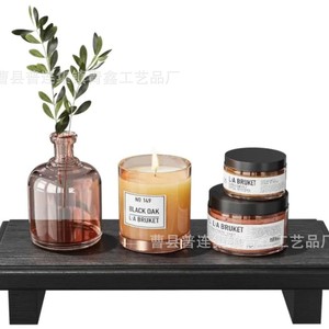 Wooden <b>Storage</b> <b>Tray</b> Rectangle Varnished Multifunction Bathroom Organizer Display Rack - Product Image 5