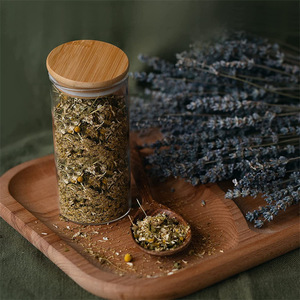 Round Kitchen Spice Storage Borosilicate Glass <b>Container</b> Jar Canister Set Custom Airtight <b>Bamboo</b> Lids Back School Sustainable - Product Image 3