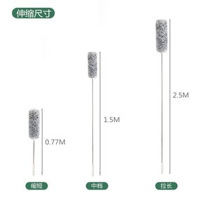 ไม้ปัดฝุ่นไมโครไฟเบอร์แบบขายส่ง ขนาด 100 นิ้ว พร้อมด้ามต่อขยายได้ ด้ามจับยาวงอได้ สำหรับทำความสะอาดฝุ่นในบ้าน ชุดทำความสะอาดพัดลมเพดาน - Product Image 2