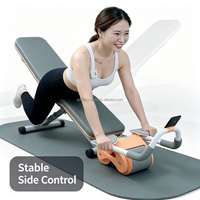 Rueda de Ejercicio Diaria para el Hogar, Nuevo Rodillo Abdominal con Rebote Automático para Adultos, Hombres y Mujeres, Entrenamiento Corporal