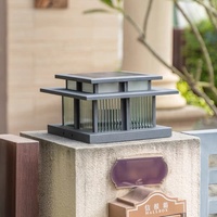 Nouvelle lumière de poteau extérieure utilitaire moderne étanche IP65 avec télécommande de capteur pour cour de clôture de porte de jardin