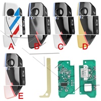 Clé télécommande intelligente améliorée pour BMW Série 3, 5, 7 Châssis F (CAS4 FEM BDC) avec fonction Keyless Go, puce 49, 433, 315, 868 MHz et lame avec logo