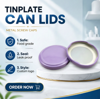 Bouchons à vis en fer blanc écologiques de qualité alimentaire, 30mm, 38mm, 43mm, 48mm, 53mm, 58mm, 63mm, pour bouteilles de vin et bocaux en verre, diverses tailles, vente en gros