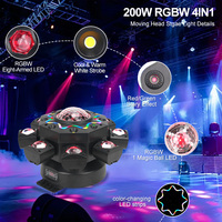 Magische Kugel Achtarm LED Moving Head Bühnenlicht DMX 512 RGB Disco-Licht mit 150W Leistung für Club Party Hochzeit Event