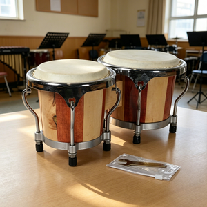 Bongos de Percusión Manuales Económicos con Parches de Piel de Oveja, Opciones Coloridas, Personalización OEM - Marca YH D036-1 - Product Image 1