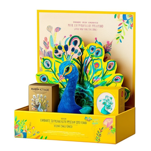 Carte de vœux 3D pop-up paon ovale en papier premium, artisanale, cadeau d'anniversaire ou de naissance avec enveloppe - Product Image 2
