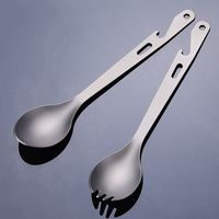 Accessoires de camping Camping Spork avec ouvre-bouteille léger extérieur dîner cuillère fourchette pour pique-nique en plein air Camping cuillère
