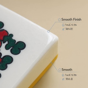 Juego de fichas de Mahjong Americano de 160 piezas de acrílico, con diseño de <span class=keywords><strong>Escoba</strong></span> Mágica de Bruja y Burbuja Mágica Grabada, con tapete de regalo - Product Image 3