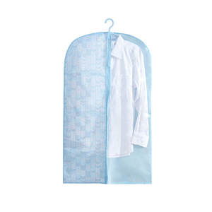 Garment Bag Blue Green With Leaf Pattern For Clothing Storage Home Use - Product Image 5