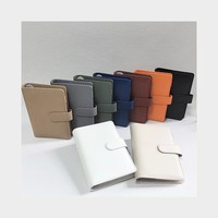 Fournitures de bureau personnalisées taille A5 en cuir Organisateur 6 anneaux classeur à feuilles mobiles Agenda en cuir PU Budget Journal PU Carnet avec boucle