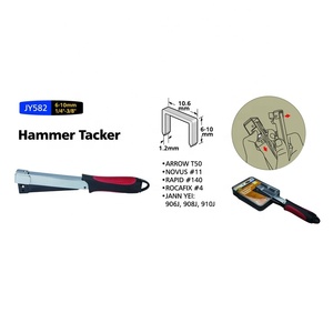 Hand Hammer Tacker JY582 <b>T50</b>,6(1/4")-10mm(3/8") Downside Loading Manual Light Duty Hammer Tacker for Upholstery - Product Image 3