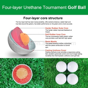 Ballon de <span class=keywords><strong>golf</strong></span> personnalisé par le fabricant, 4 couches d'uréthane coulé, haute performance, proche du modèle <span class=keywords><strong>Pro</strong></span> V1x, logo et emballage personnalisés, pour tournoi - Product Image 2