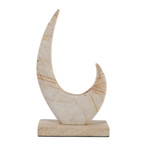 Sculpture en pierre Crescent Palimanan, figurine décorative pour la maison, le salon, la salle de bain, le bureau, l'étagère, la table basse - Product Image 1