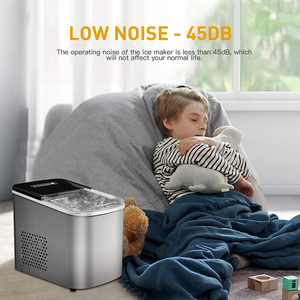 Máquina Portátil para Hacer Hielo, 9 Cubos en 3.5 Minutos, 12 kg en 24 Horas, para Hogar, Cocina, Autocaravana, con Cesta y Cuchara - Product Image 6