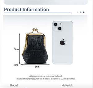 Ando Bag - Monedero Pequeño de Cuero Vacuno Genuino con Cierre de Broche, Bolsa para Joyas para Mujer - Product Image 3