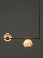 Conception moderne de plumes pour Restaurant Villa Duplex Escalier suspendu forme ronde fait à la main lustre en verre créatif