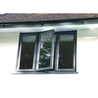 Ventana Abatible de Aluminio 2047, Puertas y Ventanas de Vidrio Templado para Perfil de Aluminio