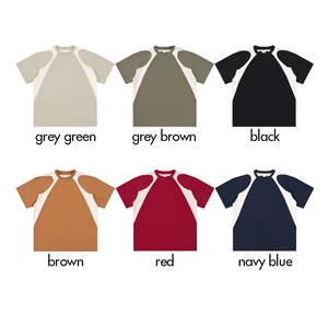 Camiseta Raglán para Hombre, 230 g/m², Secado Rápido, Transpirable, 100% Algodón, Cuello Redondo Vintage con Contraste de Color, Logotipo Personalizado - Product Image 3