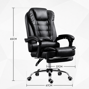 <span class=keywords><strong>Chaise</strong></span> de bureau <span class=keywords><strong>ergonomique</strong></span> pivotante de direction moderne en cuir synthétique avec repose-pieds, base chromée et <span class=keywords><strong>accoudoirs</strong></span> en PP – Vente en gros - Product Image 6