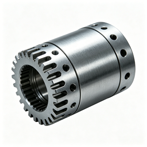 ปลอกเกียร์เหล็กกลึง CNC แบบมีร่องใน, บูชเกียร์แบบมีร่องสั่งทำตามแบบ - Product Image 1