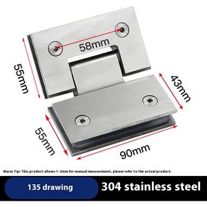 Armadio doccia porta finestra mobili <span class=keywords><strong>cerniere</strong></span> 304 in acciaio inox da parete a vetro cerniera porta porta in vetro cerniera doccia - Product Image 6